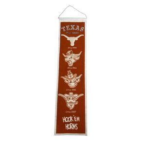 Texas Longhorns NCAA  Embroidered Heritage Banner UT Austin Football Gift